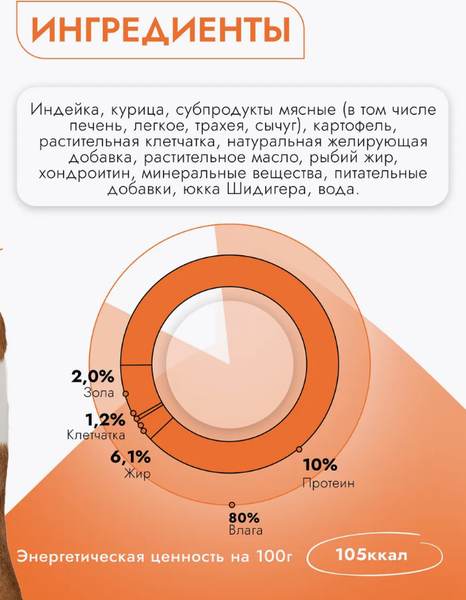 Изображение товара Влажный корм для собак Best Dinner Для щенков и взрослых собак Птица с картофелем (850г)