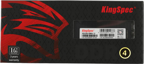 Изображение товара Оперативная память DDR4 KingSpec KS3200D4P12016G