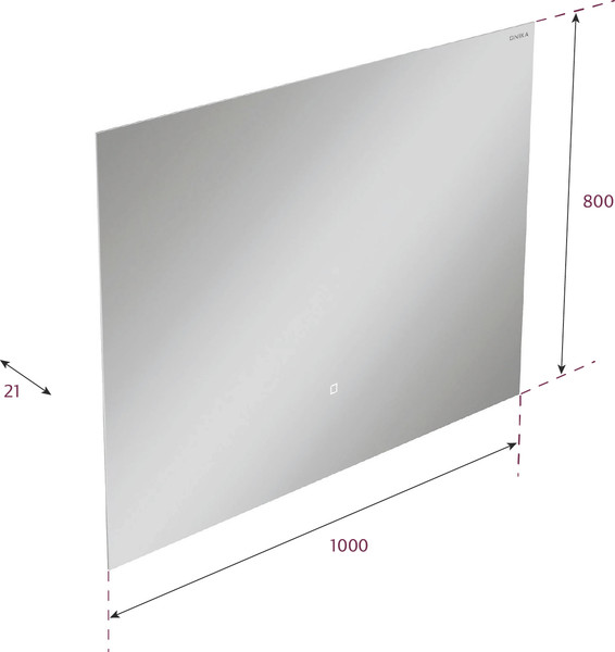 Изображение товара Зеркало Onika Люма 100 / 210020
