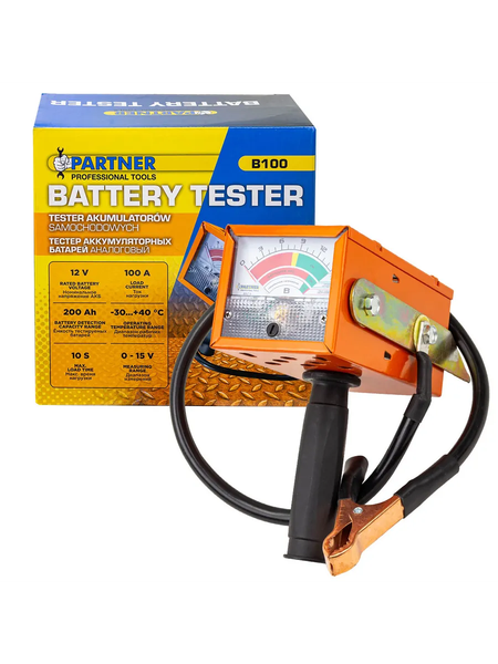Изображение товара Тестер аккумуляторной батареи Partner PA-B100 (66186)