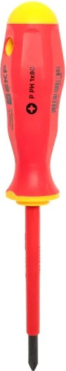 Изображение товара Отвертка EKF Professional PH-FL1x80 VDE 1000В / ph-fl-1-80-pro-in 