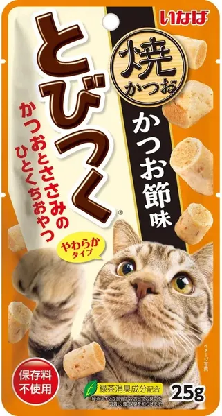 Изображение товара Лакомство для кошек Inaba Тобицуку Якикацуо со вкусом кацуобуси (25Г)