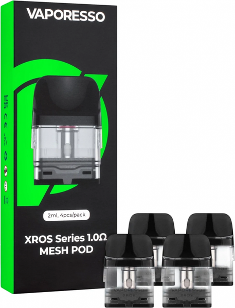 Изображение товара Набор картриджей для электронного парогенератора Vaporesso Xros 1Ом Corex 4PCS/Pack (2мл)