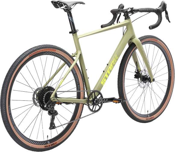 Изображение товара Велосипед STARK GRL 700.5 D 2025 (L, хаки матовый/лимонный, разобранный, в коробке)