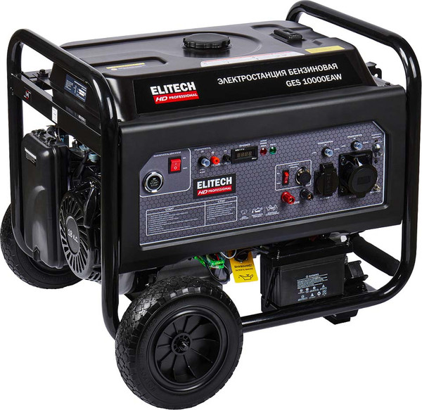 Изображение товара Бензиновый генератор Elitech GES 10000EAW / 204672
