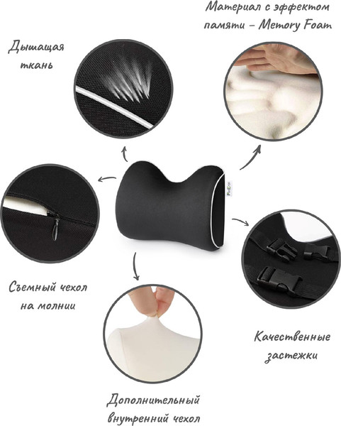 Изображение товара Подушка для автомобиля ForErgo подголовник PIL008