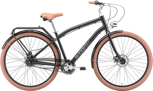 Изображение товара Велосипед STARK Comfort Man 28 D 2025 (18, черный матовый/темно-серый, разобранный, в коробке)