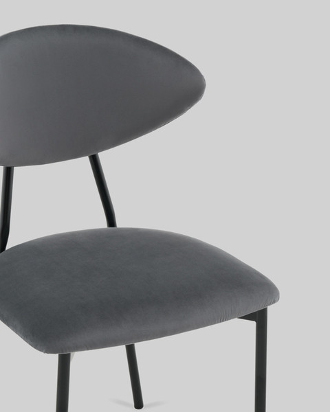 Изображение товара Стул Stool Group Квинси / vd-kvinsy-b27 (велюр темно-серый)