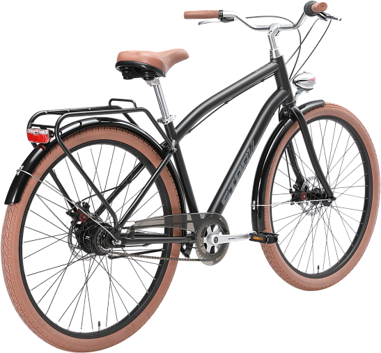 Изображение товара Велосипед STARK Comfort Man 28 D 2025 (16, черный матовый/темно-серый, разобранный, в коробке)