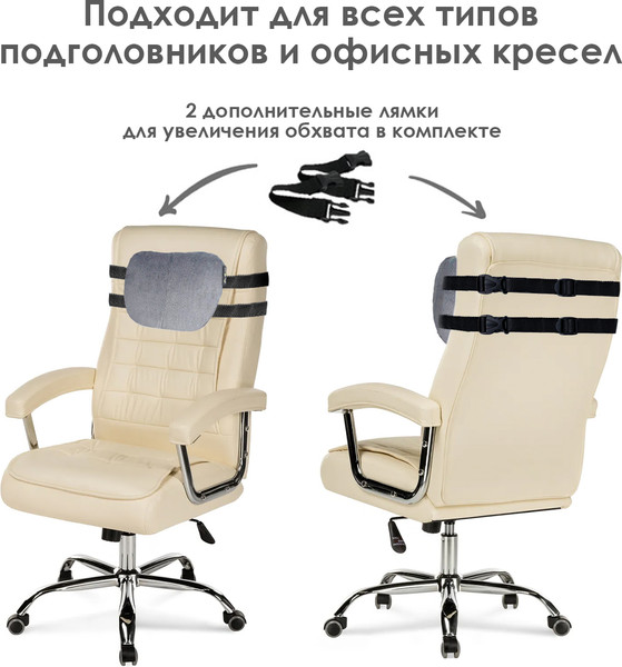 Изображение товара Подушка для автомобиля ForErgo подголовник PIL027 (серый)