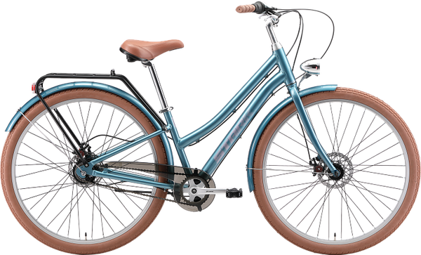 Изображение товара Велосипед STARK Comfort Lady 28 D 2025 (18, темно-бирюзовый/лавандовый, разобранный, в коробке)