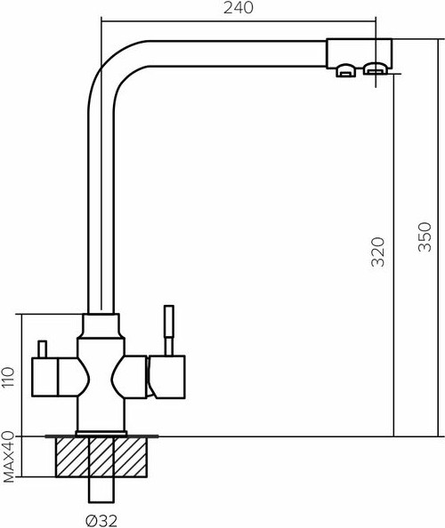 Изображение товара Смеситель Polygran Вега (песочный)