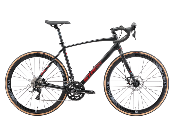 Изображение товара Велосипед STARK Peloton 700.3 D 2025 (S, черный матовый/красный металлик, разобранный, в коробке)