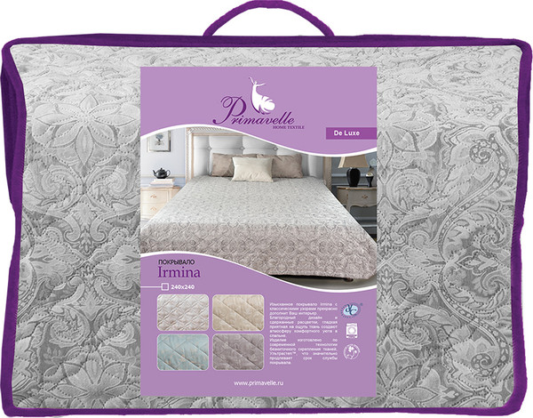 Изображение товара Покрывало Primavelle Irmina 240х240 / 254705022-02L (либрис серый)