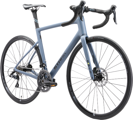 Изображение товара Велосипед STARK Peloton Pro 700.4 D Carbon 2025 (S, сине-серый матовый/черный, разобранный, в коробке)