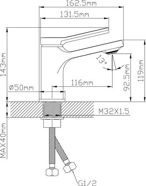 Изображение товара Смеситель Econoce D35 750 / EC0750 (черный)