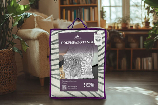Изображение товара Покрывало Primavelle Tangle 180х220 / 251041823-03 (графит)