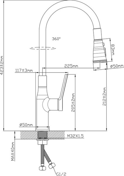 Изображение товара Смеситель Econoce D35 750 / EC0753