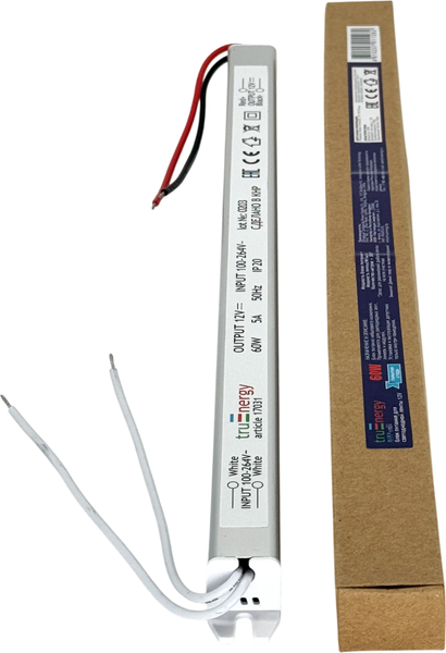 Изображение товара Блок питания для светодиодной ленты Truenergy Block Pencil 12V 60W IP20 / 17129