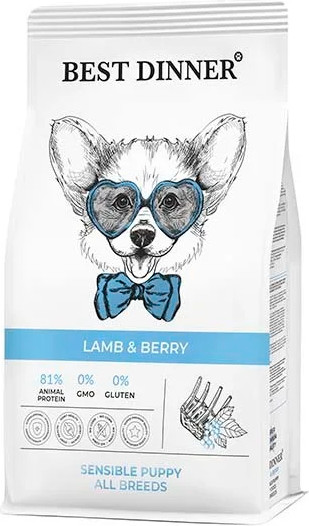 Изображение товара Сухой корм для собак Best Dinner Puppy Sensible Lamb & Berry (3кг)