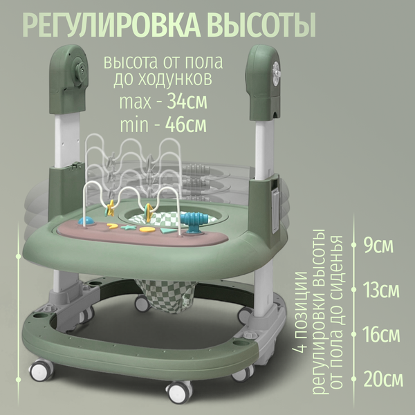 Изображение товара Стульчик для кормления Bubago William / BG 193-1 (зеленый)