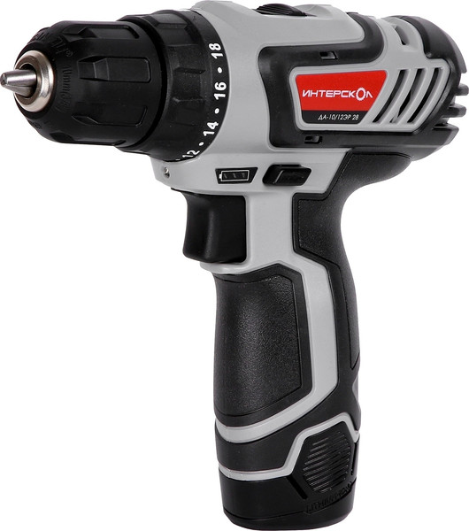 Изображение товара Аккумуляторная дрель-шуруповерт Интерскол ДА-10/12ЭР / 595.2.2.20