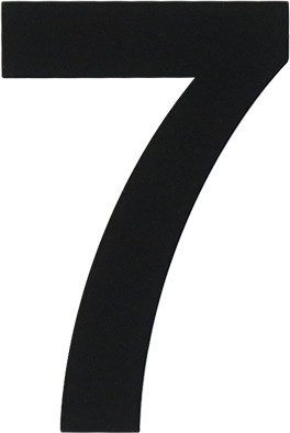 Изображение товара Цифра дверная Нора-М Luxe 7 50мм самоклеющаяся (черный, нержавеющая сталь)