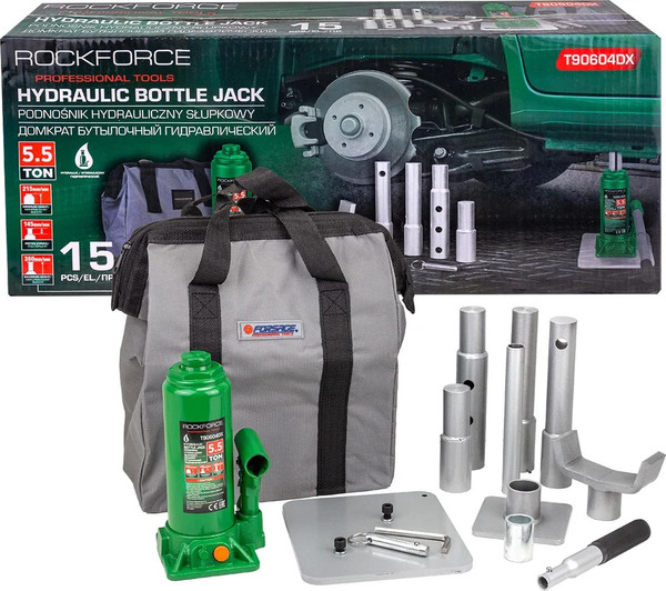 Изображение товара Бутылочный домкрат RockForce RF-T90604DX (62597)