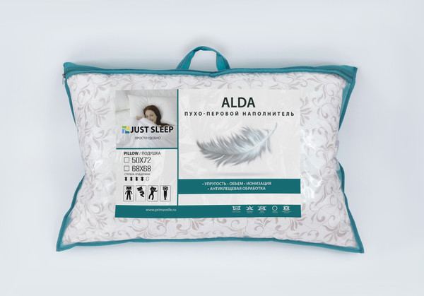 Изображение товара Подушка для сна Just Sleep Alda 68х68 / 1119953502 (белый)
