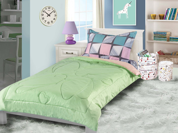 Изображение товара Покрывало Primavelle Ummi 110х140 / 251091307-4322 (персиковый/светло-зеленый)