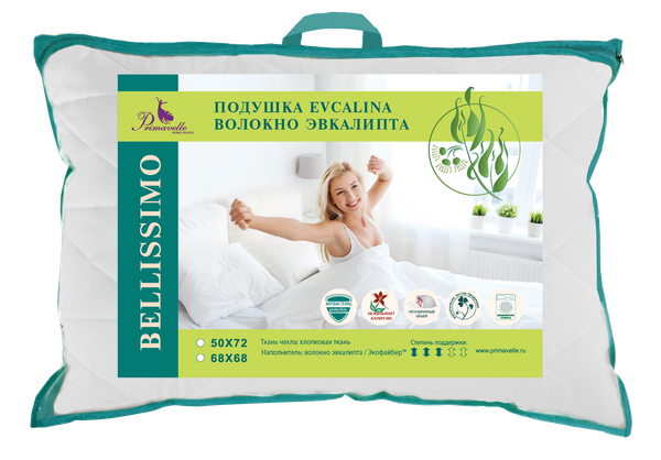 Изображение товара Подушка для сна BELLISSIMO Evcalina 50х72 / 116015110-29 (белый)