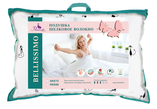 Изображение товара Подушка для сна BELLISSIMO Flossy 68х68 / 111918802-Ct