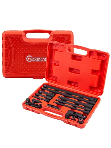 Изображение товара Набор удлинителей слесарных ForceKraft И адаптеров FK-T4057-18 (65243)