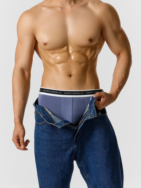 Изображение товара Комплект мужских трусов Mark Formelle 411124-3 (р.98-108, бриз/темное небо/темно-синий-1)