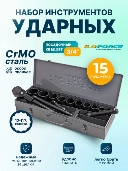 Изображение товара Универсальный набор инструментов ILOforce IF-6143-9MPB (62526)