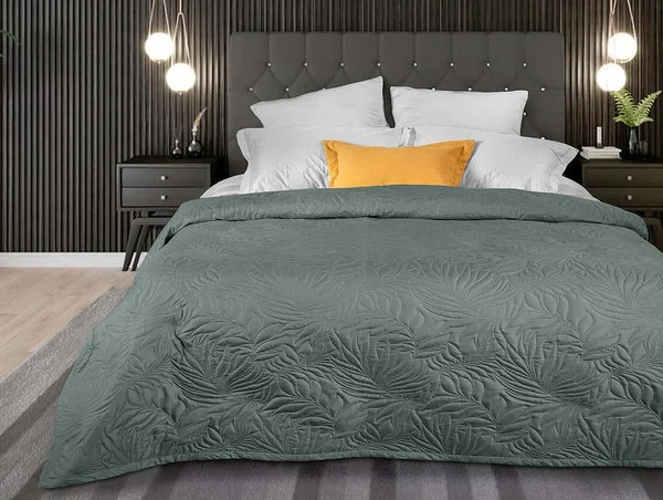 Изображение товара Покрывало BELLISSIMO Arti 210х230 / 2519100521-61Lt (листья графит)