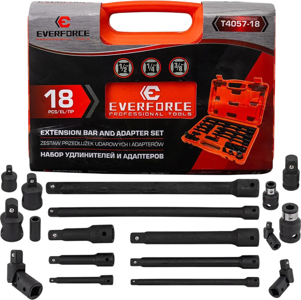 Изображение товара Набор удлинителей слесарных Everforce И адаптеров EF-T4057-18 (65242)