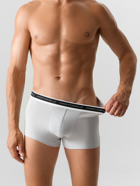 Изображение товара Комплект мужских трусов Mark Formelle 411124-3 (р.98-108, светло-серый/серый дым/сливовый)