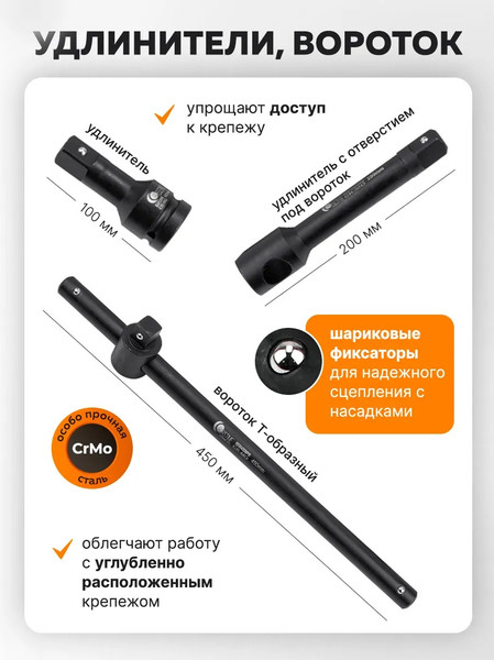 Изображение товара Универсальный набор инструментов Forstime FT-6143-9MPB (62523)