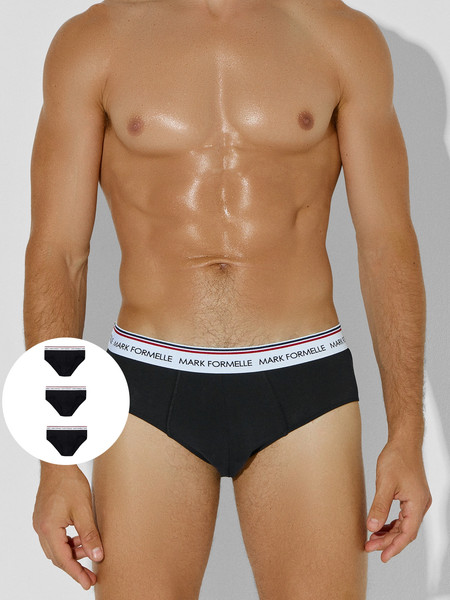 Изображение товара Комплект мужских трусов Mark Formelle 411170-3 (р.90-100, черный/черный/черный-1)
