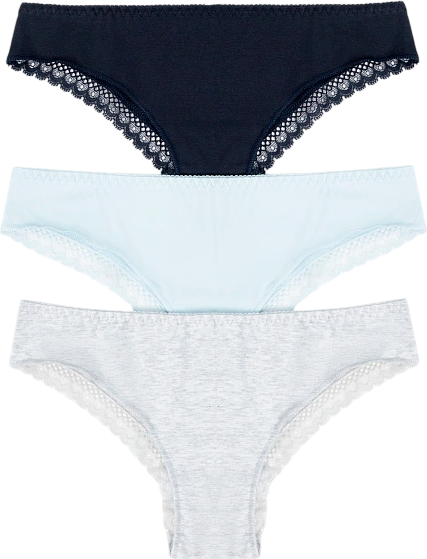 Изображение товара Комплект женских трусов Mark Formelle 412348-3 (р.102, голубая иллюзия)