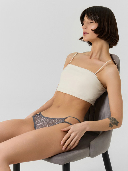 Изображение товара Трусы женские Mark Formelle 412438 (р.90, мелкий рисунок на темно-сером)