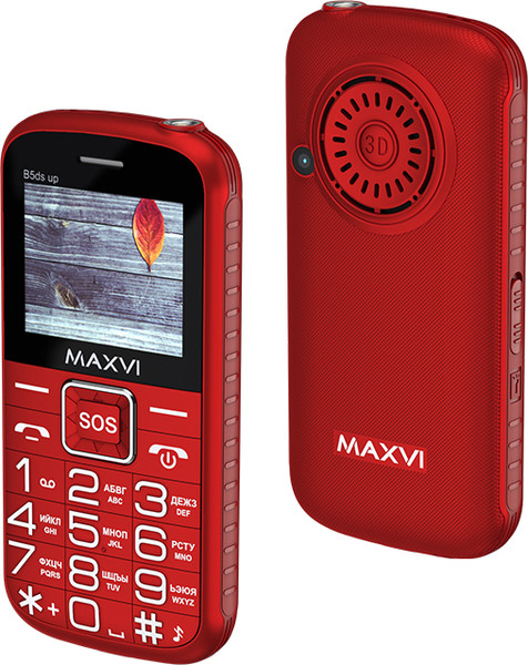 Изображение товара Мобильный телефон Maxvi B5ds up (красный)