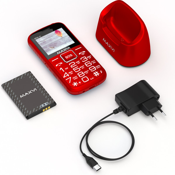 Изображение товара Мобильный телефон Maxvi B5ds up (красный)