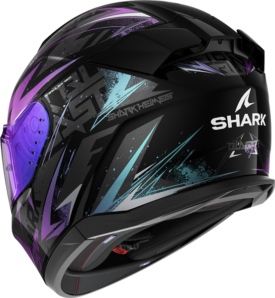 Изображение товара Мотошлем Shark Helmets D-Skwal 3 Blast-R / HE0920E-KGX-S (S, черный/синий/фиолетовый)