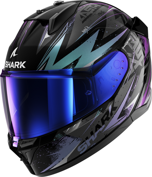 Изображение товара Мотошлем Shark Helmets D-Skwal 3 Blast-R / HE0920E-KGX-S (S, черный/синий/фиолетовый)