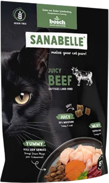 Изображение товара Полувлажный корм для кошек Bosch Petfood Sanabelle Juicy с говядиной (40г)