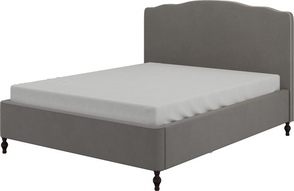 Изображение товара Двуспальная кровать Bravo Мебель Лорето 160х200 без ПМ стандарт 5 вариант (серый/серый шелк)