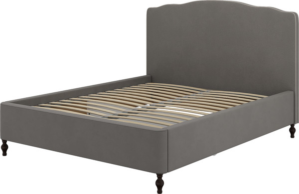 Изображение товара Двуспальная кровать Bravo Мебель Лорето 160х200 без ПМ стандарт 5 вариант (серый/серый шелк)