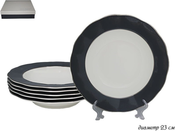 Изображение товара Набор тарелок Lenardi Gray 108-308 (6шт)